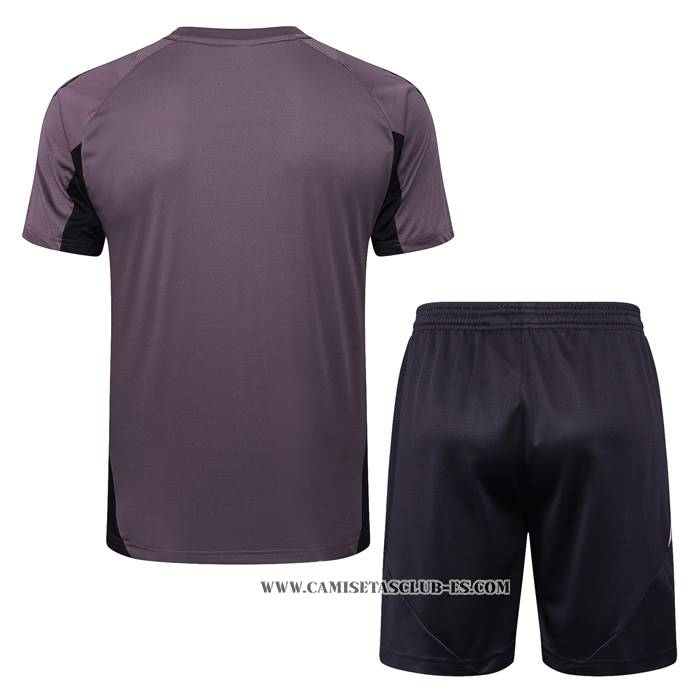 Chandal del Arsenal 24-25 Manga Corta Gris Purpura - Pantalon Corto